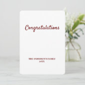 シンプルロミニマルゴ文字名の追加 案内状 (スタンド正面)