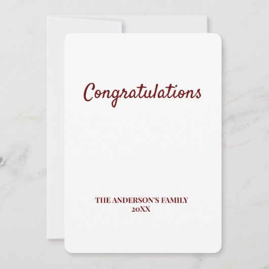 シンプルロミニマルゴ文字名の追加 案内状 (正面)