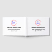 シンプルロミニマルゴ/デザインの水色を追加 ゲストブック (全面)