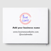 シンプルロミニマルゴ/デザインの水色を追加 ゲストブック (裏面)