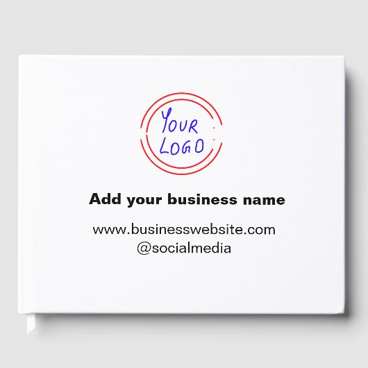 シンプルロミニマルゴ/デザインの水色を追加 ゲストブック (正面)