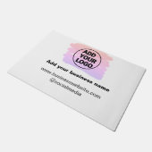 シンプルロミニマルゴ/デザインの水色を追加 ドアマット (アングル)