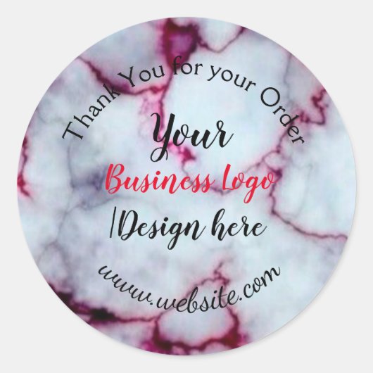 シンプルロミニマルゴ/デザインをここに大理石cl ラウンドシール (正面)