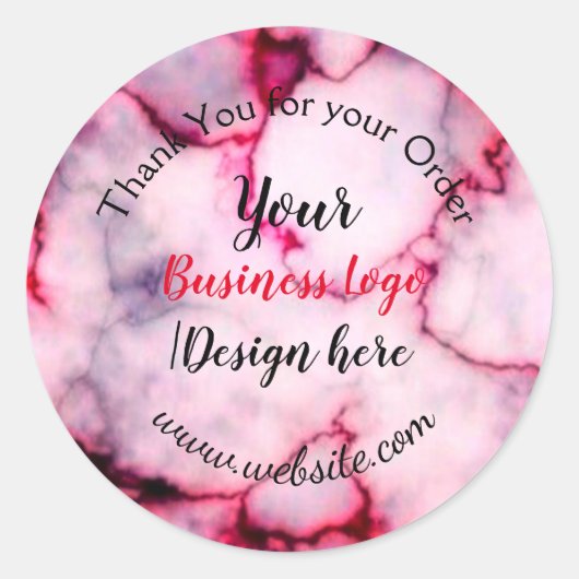 シンプルロミニマルゴ/デザインをここに大理石cl ラウンドシール (正面)