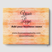 シンプルロミニマルゴ/デザインピンクオレンジのglを追加 ゲストブック (裏面)