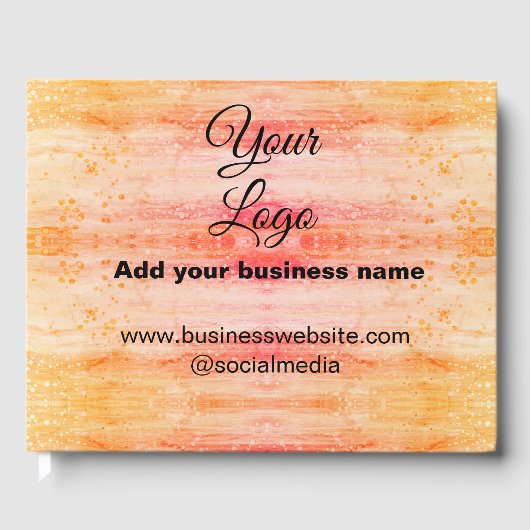 シンプルロミニマルゴ/デザインピンクオレンジのglを追加 ゲストブック (正面)