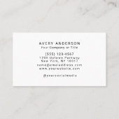 シンプルロモダンゴとQRコードプロフェッショナル 名刺 (裏面)