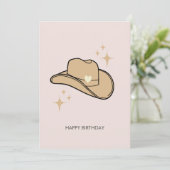 シンプルロモダンデオ女性のカーボーイ赤面誕生日 (スタンド正面)