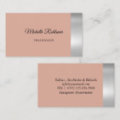 シンプルローストピーチメタリック 名刺 (正面/裏面)