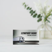 シンプルロードカードの白&黒トラック 名刺 (スタンド正面)