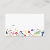 シンプルワイルドフラワーおむつラッフルベビーシャワー エンクロージャーカード (裏面)