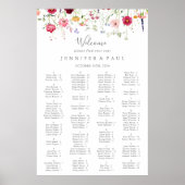 シンプルワイルドフラワーの座席表 ポスター (正面)