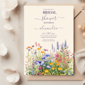 シンプルワイルドフラワーズボタニカルガーデンブライダルシャワー 招待状