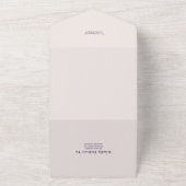 シンプルワイルドフラワーズボタニカル庭園の結婚式 オールインワン招待状 (外側)