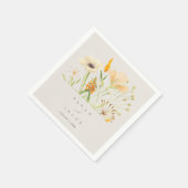 シンプルワイルドフラワーズボタニカル庭園の結婚式 スタンダードカクテルナプキン (角)