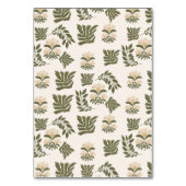 シンプルワイルドフラワーズボタニカル庭園の結婚式 テーブルナンバー (裏面)