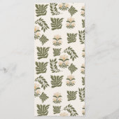 シンプルワイルドフラワーズボタニカル庭園の結婚式 メニュー (裏面)