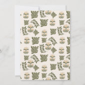 シンプルワイルドフラワーズボタニカル庭園の結婚式 招待状 (裏面)