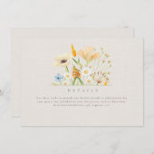 シンプルワイルドフラワーズ結婚詳細 エンクロージャーカード (正面/裏面)
