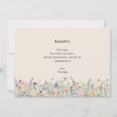 シンプルワイルドフラワーファーングロムスマン提案カード 招待状 (裏面)