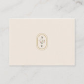 シンプルワイルドフラワーファーンベージュウェディングレセプション エンクロージャーカード (裏面)