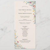 シンプルワイルドフラワーファーンベージュ結婚ズフラット プログラム (正面)