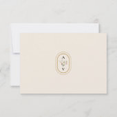 シンプルワイルドフラワーファーンベージュ結婚ズモノグラム 出欠カード (裏面)