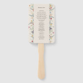 シンプルワイルドフラワーファーンベージュ結婚式 プログラム ハンドファン (裏面)