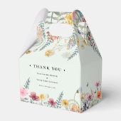 シンプルワイルドフラワーファーンミントグリーン結婚ズ フェイバーボックス (裏面サイド)