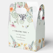 シンプルワイルドフラワーファーンミントグリーン結婚ズ フェイバーボックス (オープン)