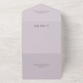 シンプルワイルドフラワーフレームQRコード オールインワン招待状 (外側)