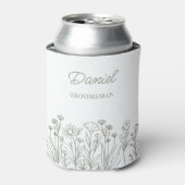 シンプルワイルドフラワーフローラ任意のカラーグロムスマン 缶クーラー (缶正面)