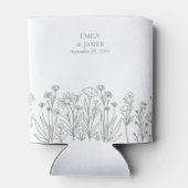 シンプルワイルドフラワーフローラ任意のカラーグロムスマン 缶クーラー (裏面)