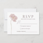 シンプルワイルドフラワーボホーウェディングRSVP 出欠カード (正面)