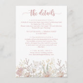 シンプルワイルドフラワーボー結婚ホ詳細 エンクロージャーカード (正面)