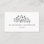 シンプルワイルドフラワーミニマルフローラ 名刺 (正面)