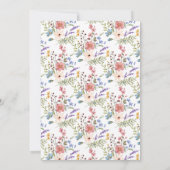 シンプルワイルドフラワーモダン素朴庭園の結婚式 招待状 (裏面)