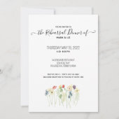 シンプルワイルドフラワーリハーサルディナー招待状 招待状 (正面)