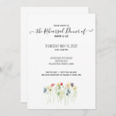 シンプルワイルドフラワーリハーサルディナー招待状 招待状 (正面/裏面)