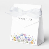 シンプルワイルドフラワー優雅な結婚式 フェイバーボックス (正面サイド)