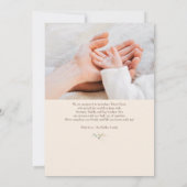 シンプルワイルドフラワー楕円形の写真誕生のお知らせ 招待状 (裏面)