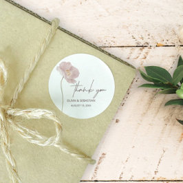 シンプルワイルドフラワー結婚ボホさん ラウンドシール