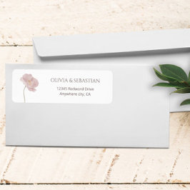 シンプルワイルドフラワー結婚ボホ差出人住所 ラベル