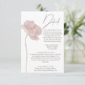 シンプルワイルドフラワー結婚ボホ詳細 エンクロージャーカード (スタンド正面)