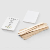 シンプルワイルドフラワー結婚式 プログラムハンドファン ハンドファン (組立なし)