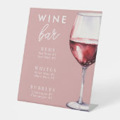 シンプルワインバーリストブライダルシャワードリンク 台座サイン (正面)