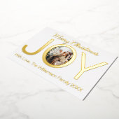 シンプルワンフォトジョイモダン引用文タイポグラフィ 箔シーズンカード (回転した状態)