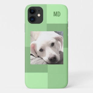 シンプルワンフォトスモダンクエアデザインセージグリーン iPhone 11 ケース