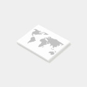 シンプルワールドマップデザイン ポストイット (アングル)