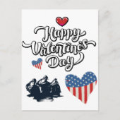 シンプルヴァレンティーンズデイ軍隊軍兵士の軍隊 シーズンポストカード (正面)